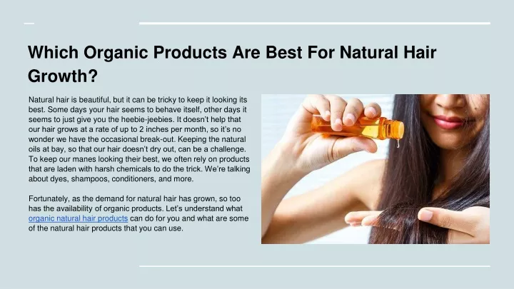 which organic products are best for natural hair growth