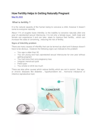 how fertility helps in getting naturally pregnant