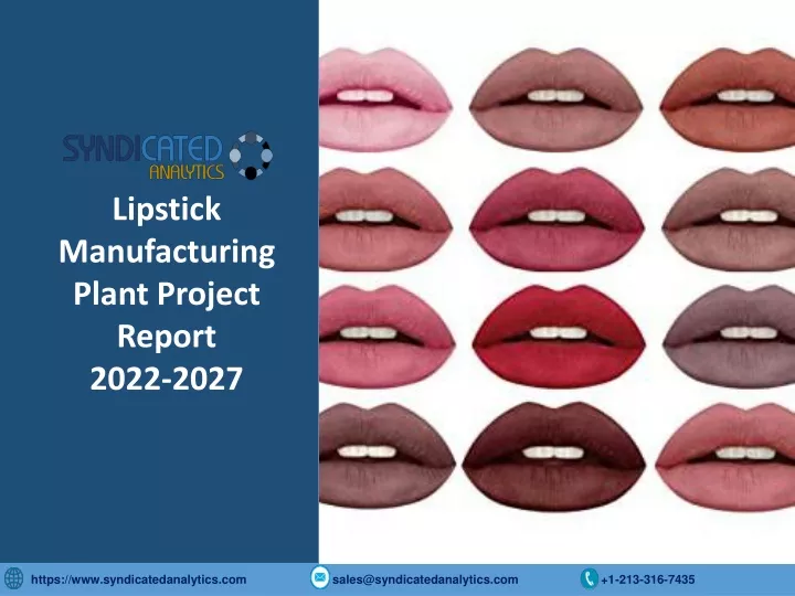 lipstick manufacturing plant project report 2022
