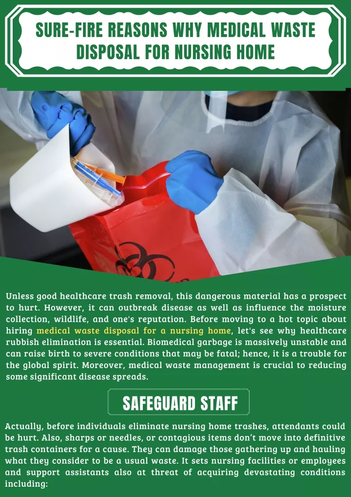 sure fire reasons why medical waste disposal