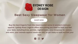 Buy Best Sexy Sleepwear for Women from Sydney Rose Lingerie
