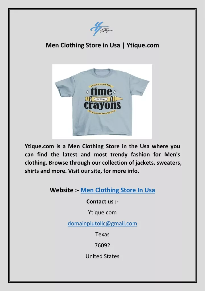 men clothing store in usa ytique com