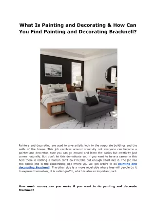 What Is Painting and Decorating & How Can You Find Painting and Decorating Brack