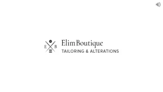 Bring Your Dream to Life with a Custom Tailor - Elim-boutique.com