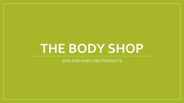 the body shop