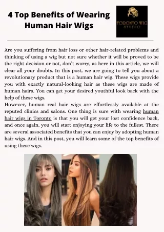 4 Top Benefits of Wearing Human Hair Wigs (1)
