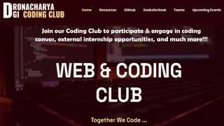 Join our Coding Club to participate & engage in coding convos, external internsh