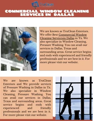 Professional window cleaning services in Dallas