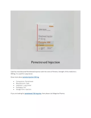 pemetrexed 700 mg price