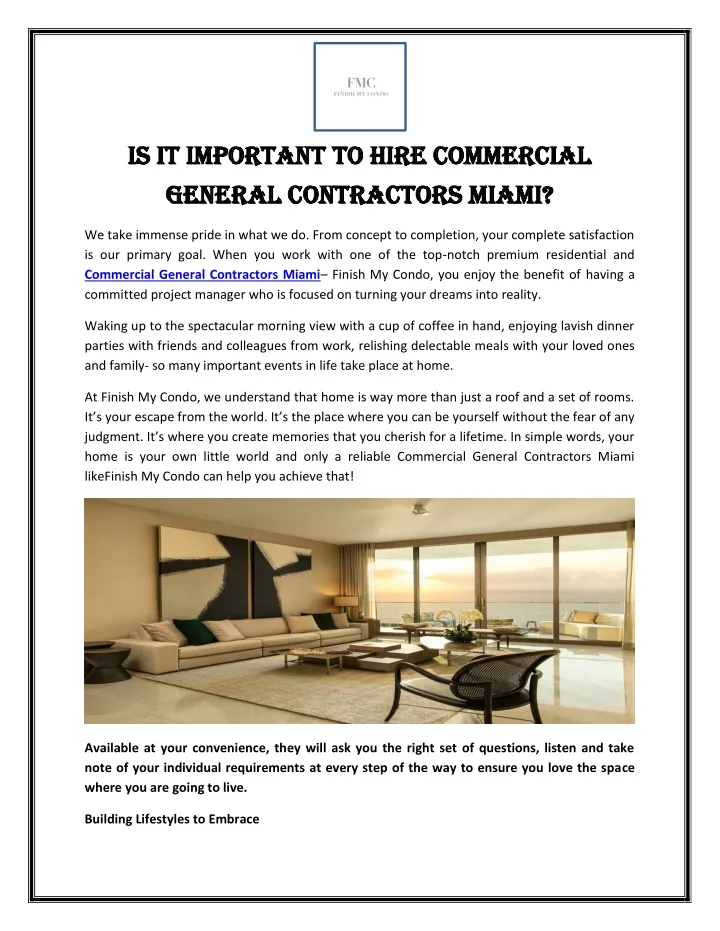 is it important to hire commercial
