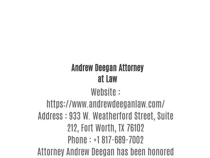andrew deegan attorney at law website https