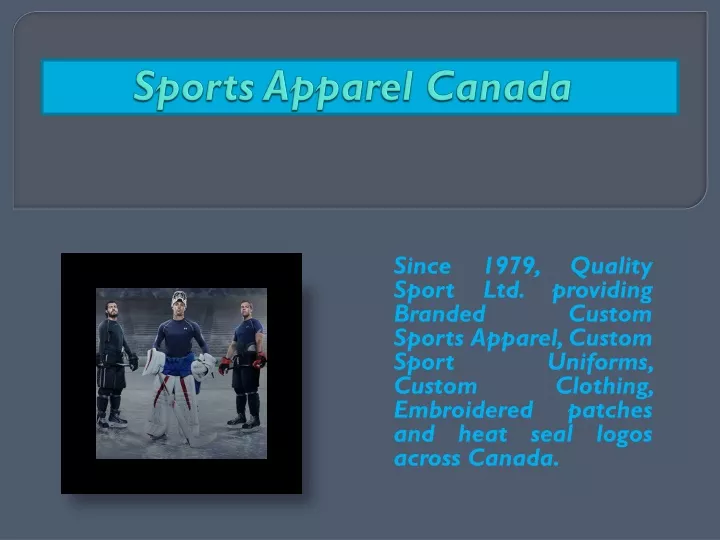 sports apparel canada