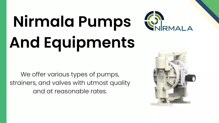 nirmala pumps and equipments