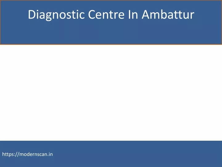 diagnostic centre in ambattur