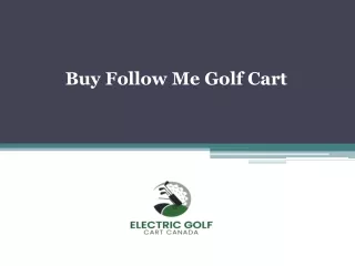 Buy Follow Me Golf Cart