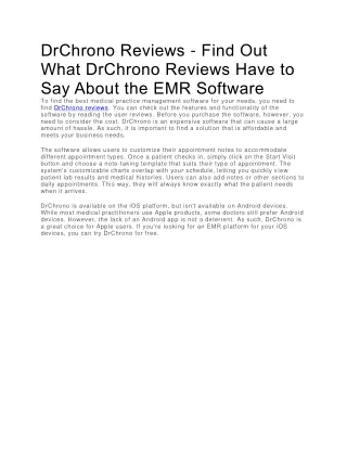 drchrono reviews find out what drchrono reviews