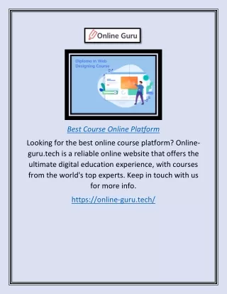 Best Course Online Platform | Online-guru.tech
