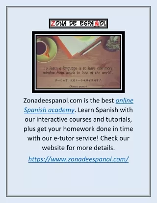 zonadeespanol com is the best online spanish