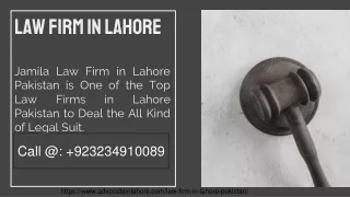 Competent Law Firms in Lahore Pakistan For Legal Services