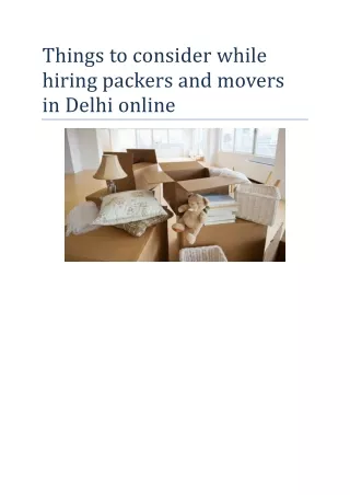 things to consider while hiring packers