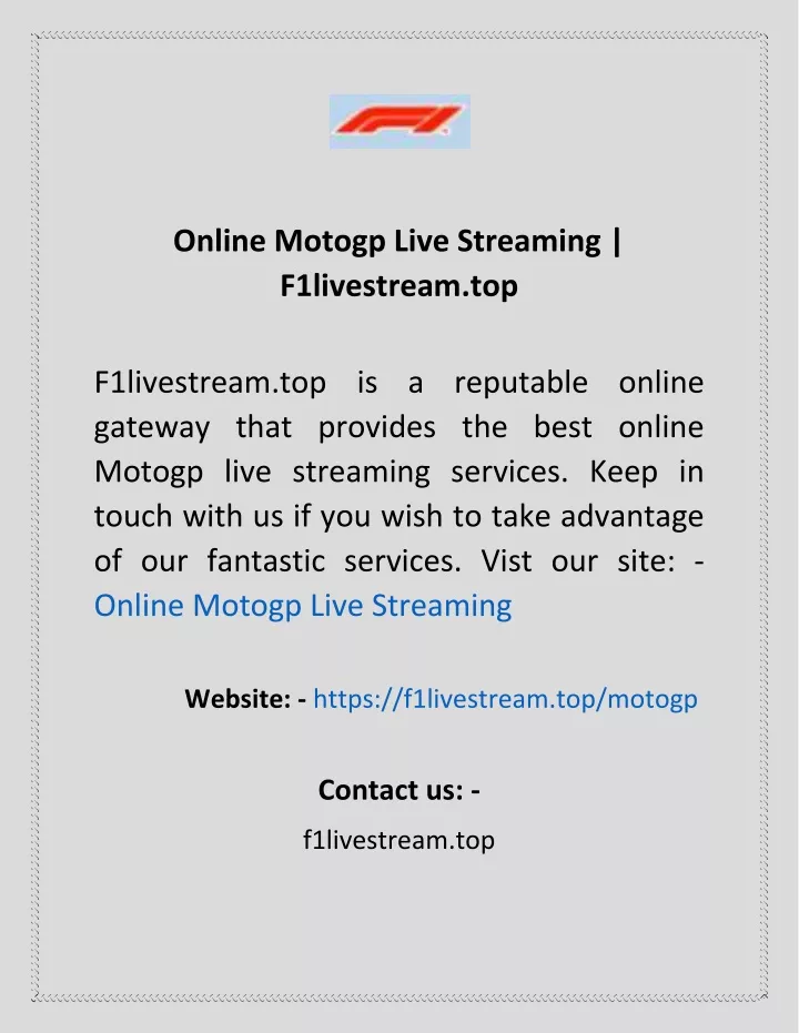 online motogp live streaming f1livestream top
