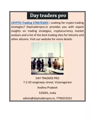 Crypto Trading Strategies | Daytraderspro.in