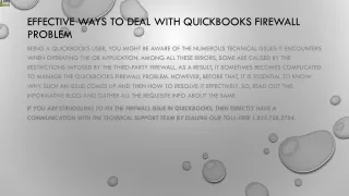 effective ways to deal with quickbooks firewall problem