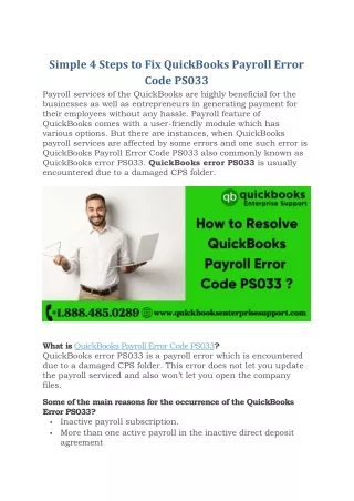 simple 4 steps to fix quickbooks payroll error