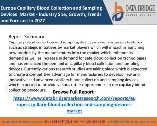 europe capillary blood collection and sampling