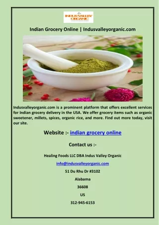 Indian Grocery Online | Indusvalleyorganic.com