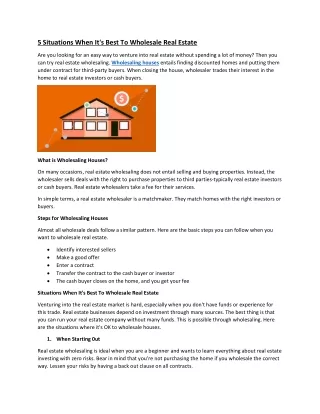 5 situations when it s best to wholesale real