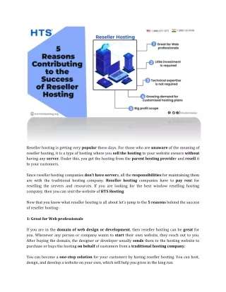 reseller hosting is getting very popular these
