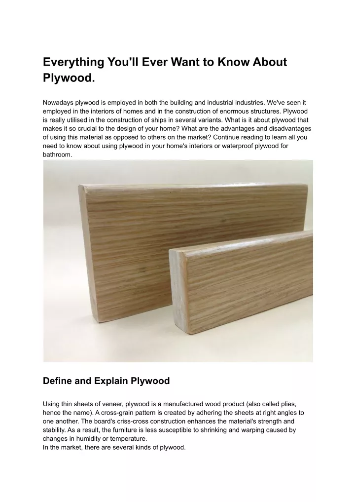 everything you ll ever want to know about plywood