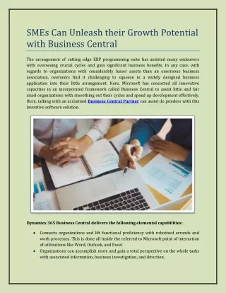 SMEs Can Unleash their Growth Potential with Business Central