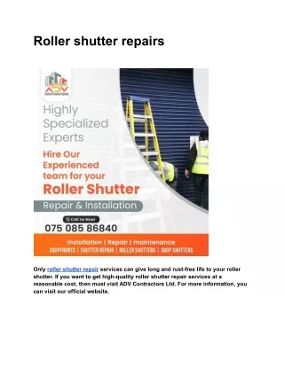 roller shutter repairs