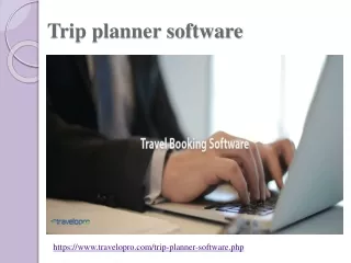 Trip planner software