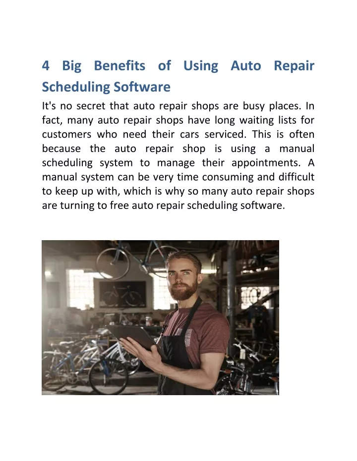 4 big benefits of using auto repair scheduling