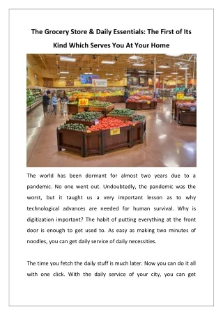 the grocery store daily essentials the first