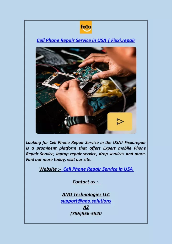 cell phone repair service in usa fixxi repair