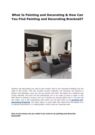 What Is Painting and Decorating & How Can You Find Painting and Decorating .PPT