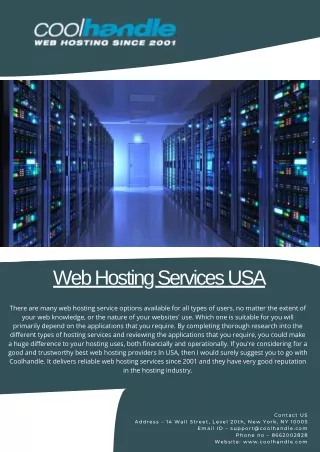 web hosting services usa
