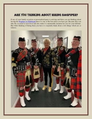 are you thinking about hiring bagpiper