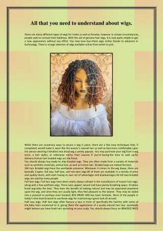 all that you need to understand about wigs