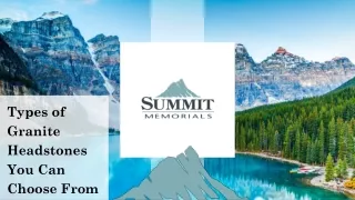 types of granite headstones you can choose from
