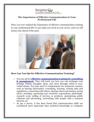 The Importance of Effective Communication in Your Professional Life