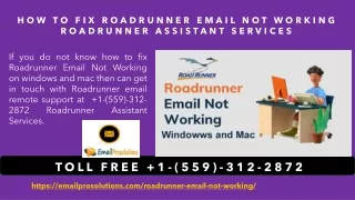 how to fix roadrunner email not working roadrunner assistant services