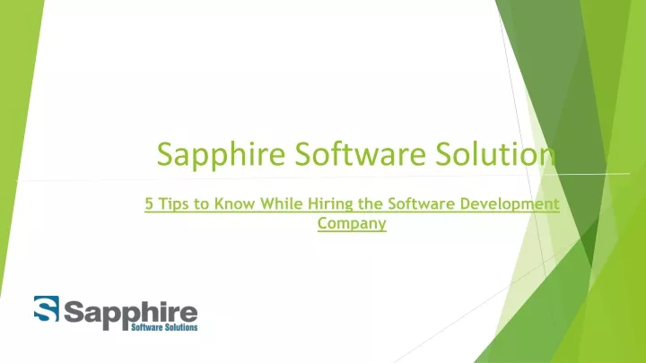 sapphire software solution