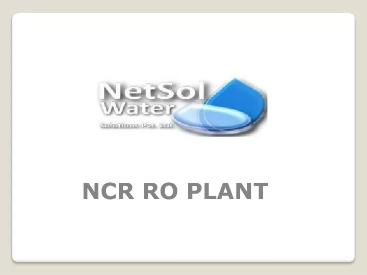 ncr ro plant