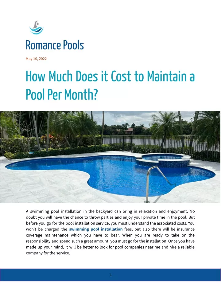 romance pools