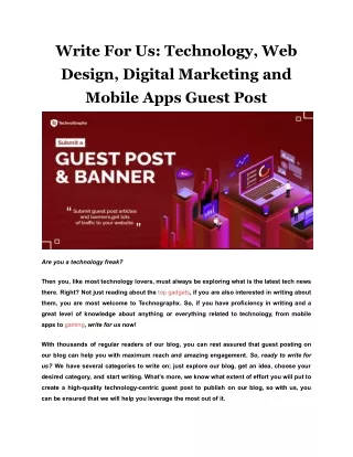 write for us technology web design digital